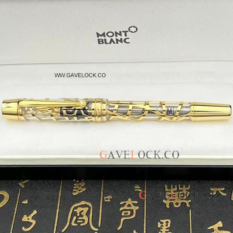 Luxury Mont blanc Meisterstuck Special Edition Rollerball Gold and Black